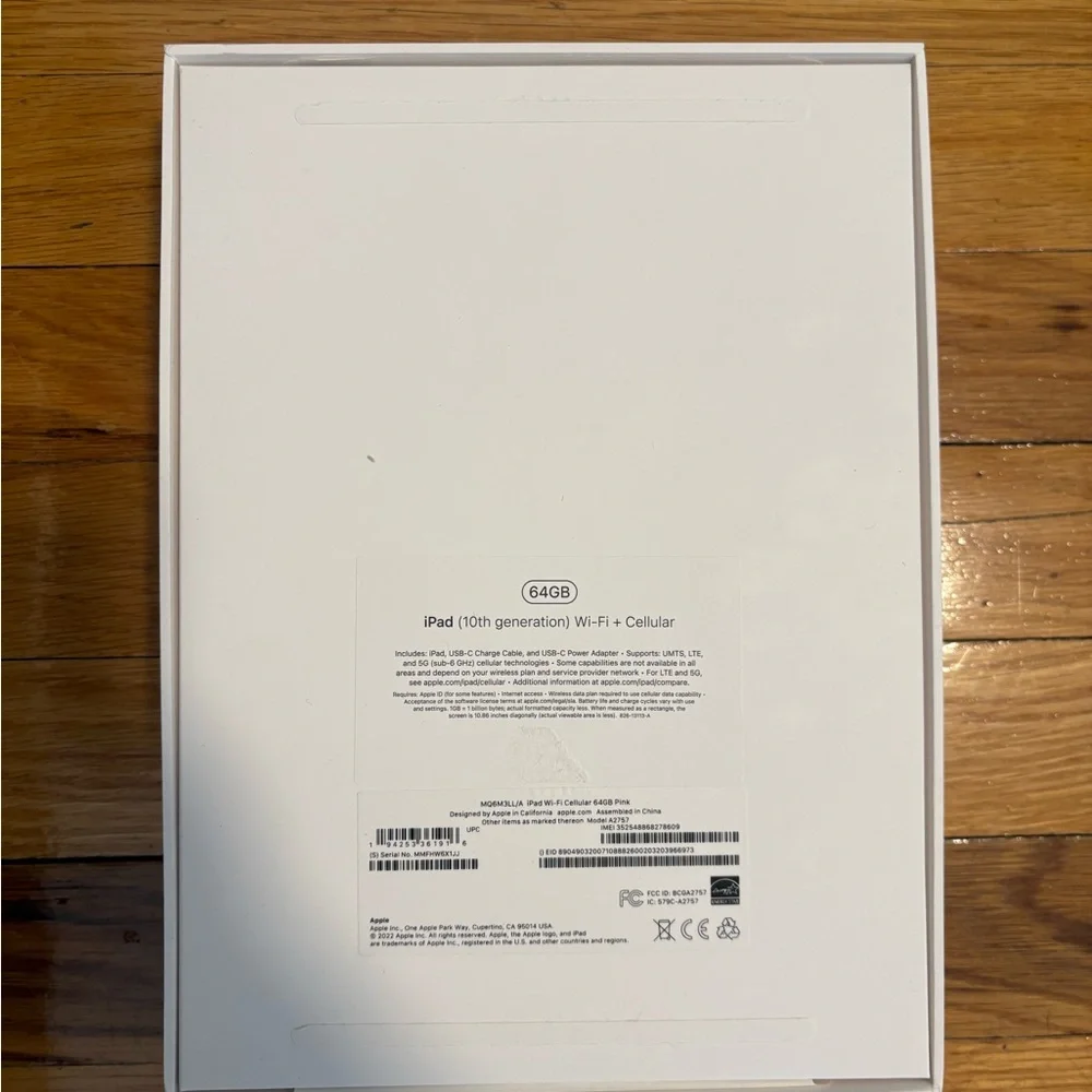 EMPTY BOX Apple iPad Pink EMPTY BOX